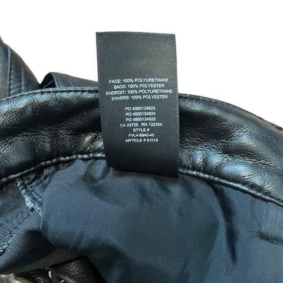 Aritzia Wilfred The Melina Pant Black Vegan Leather Straight High Rise Sz 14 - Picture 13 of 15